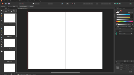 Affinity Comic Template
