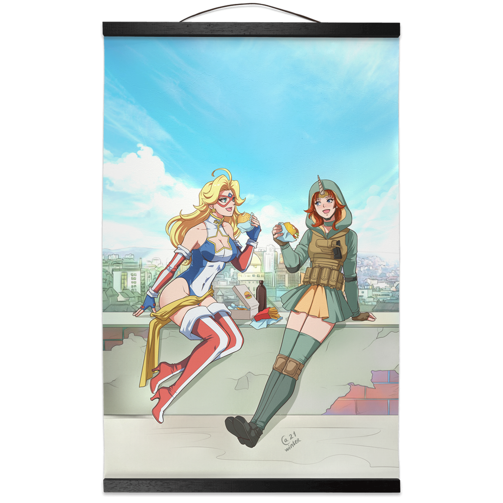 Burger Break Wall Scroll