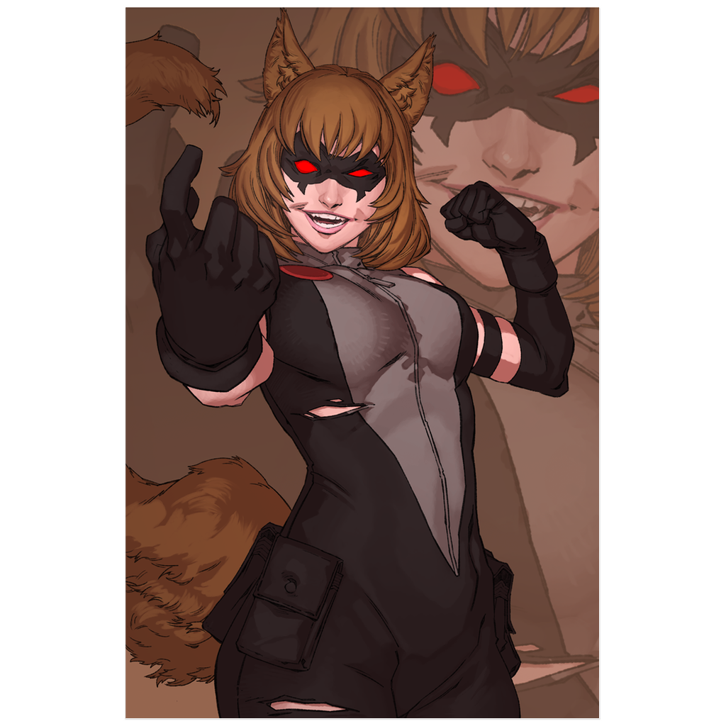 Sinister Squirrel Beckoning Print