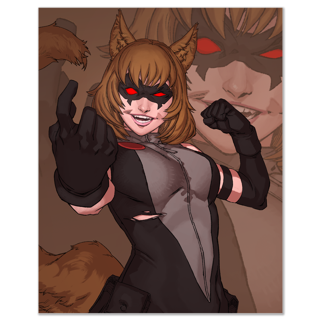 Sinister Squirrel Beckoning Print