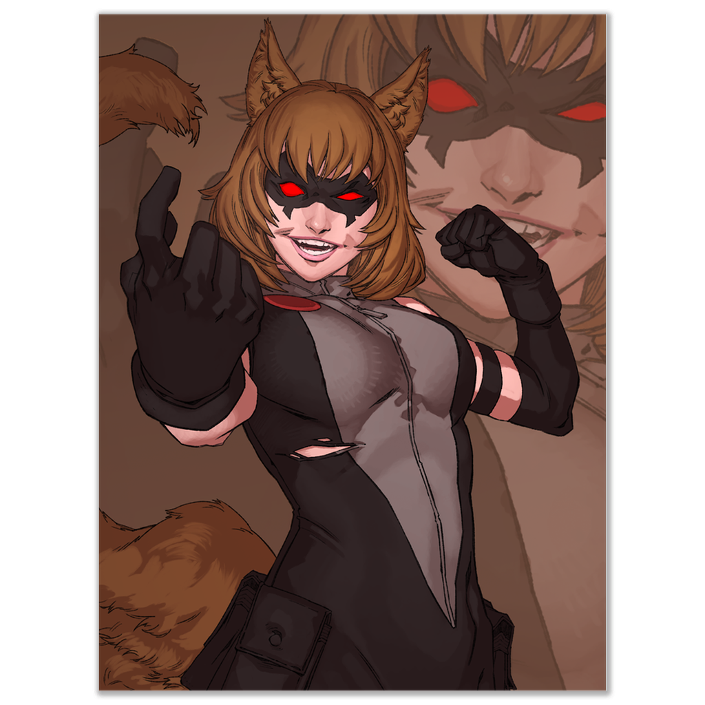 Sinister Squirrel Beckoning Print