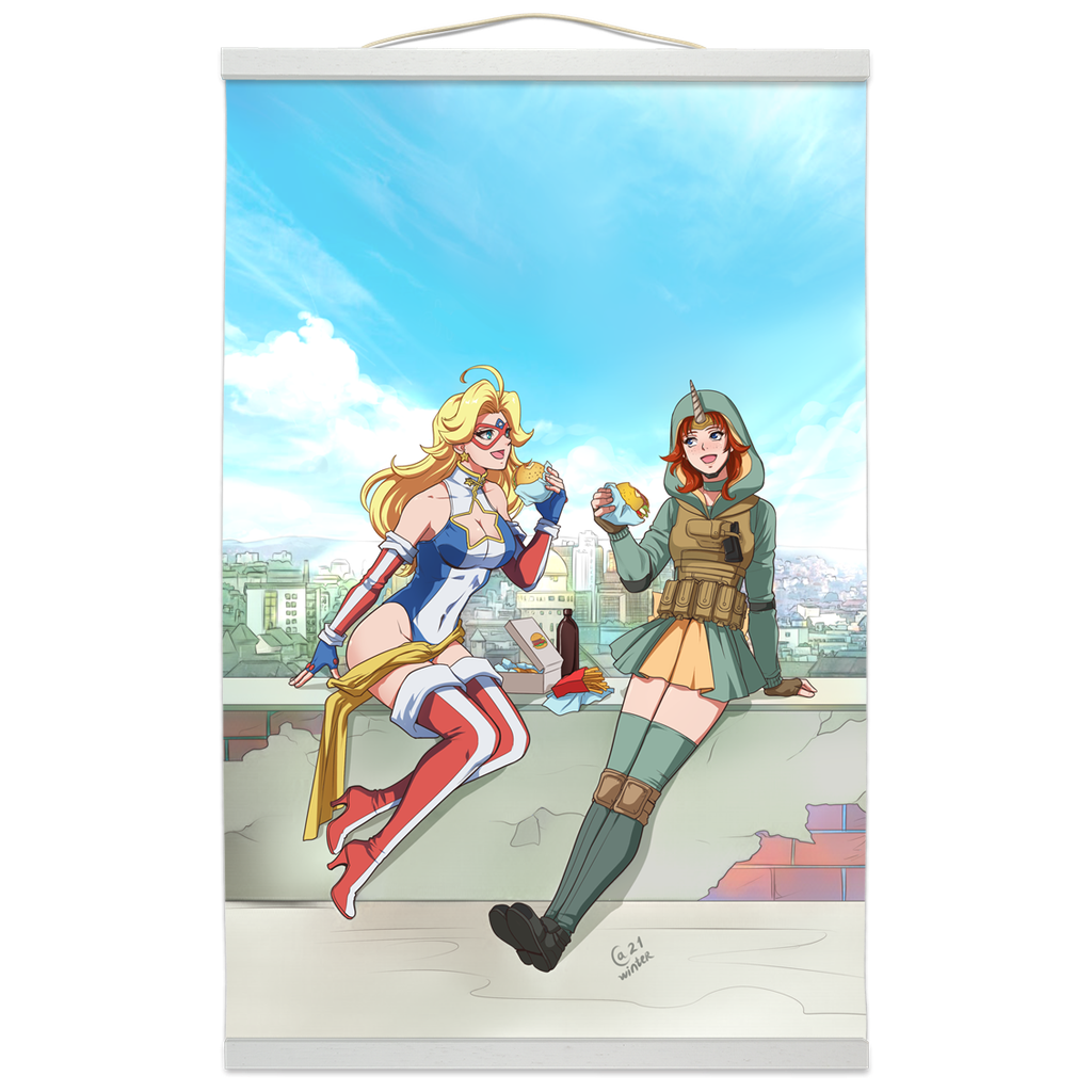 Burger Break Wall Scroll
