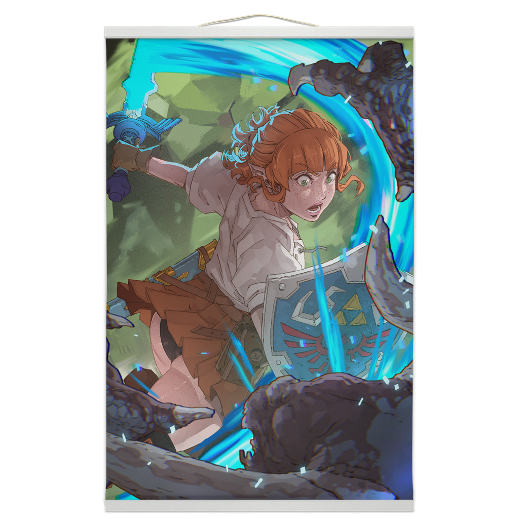 Rinkle in Action Wall Scroll