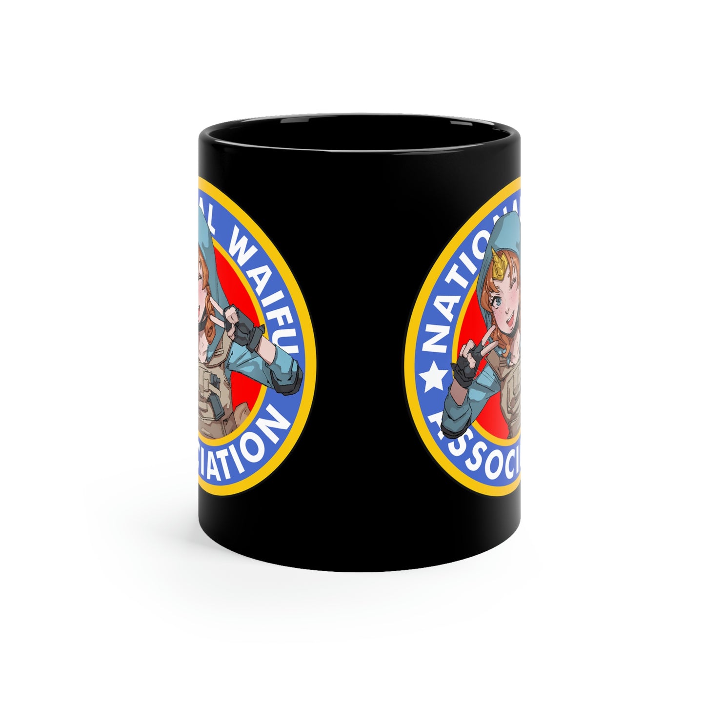 National Waifu Patch 11oz Black Mug