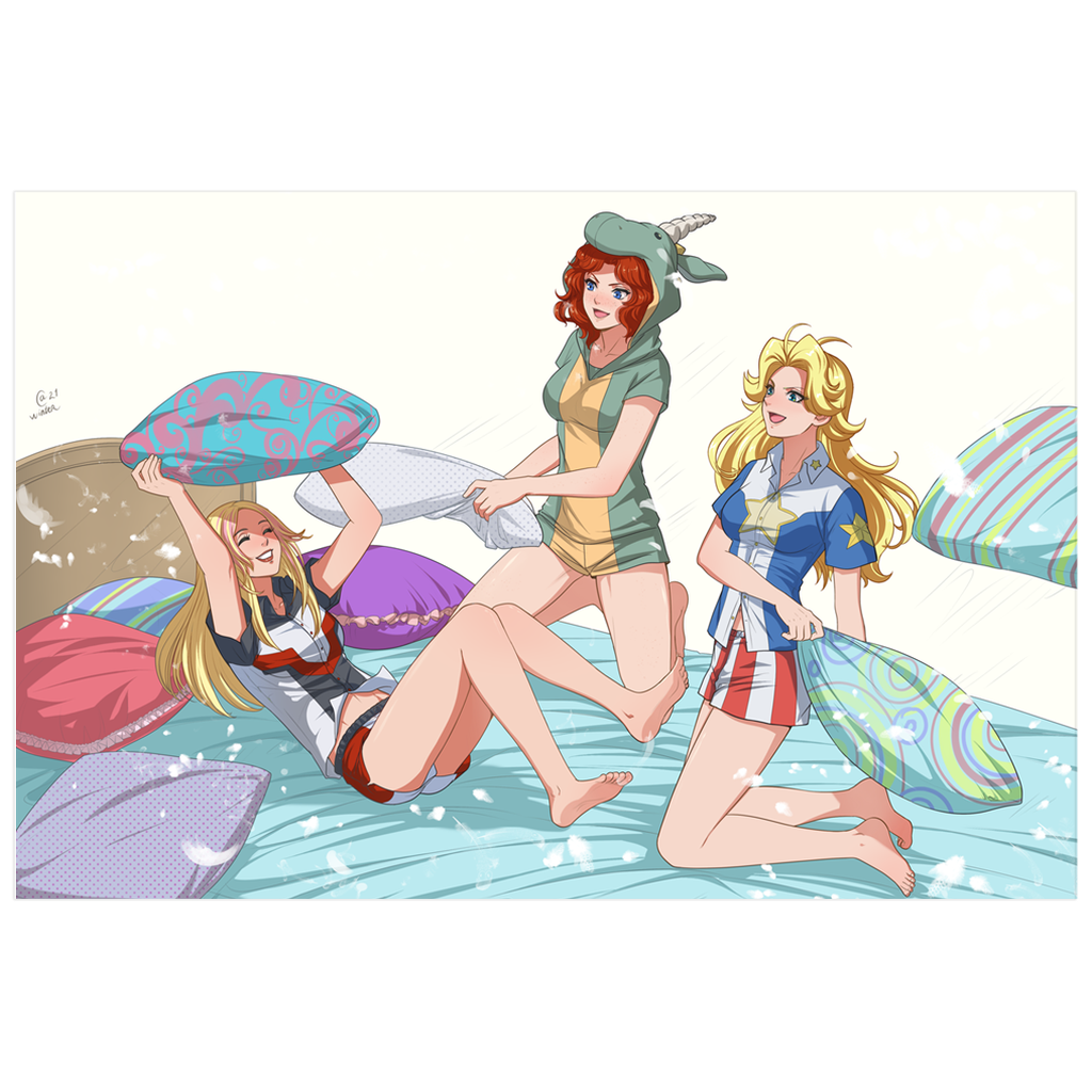 Pillow Fight Print