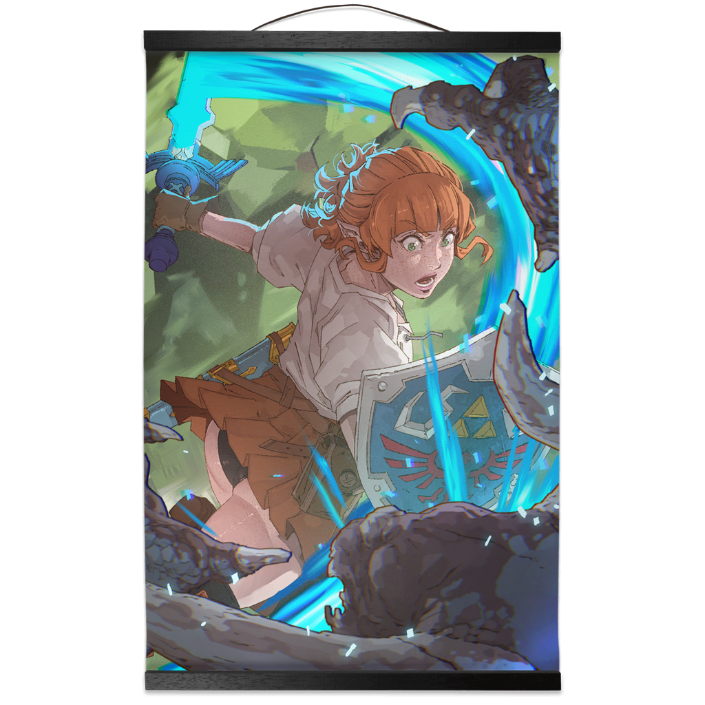 Rinkle in Action Wall Scroll