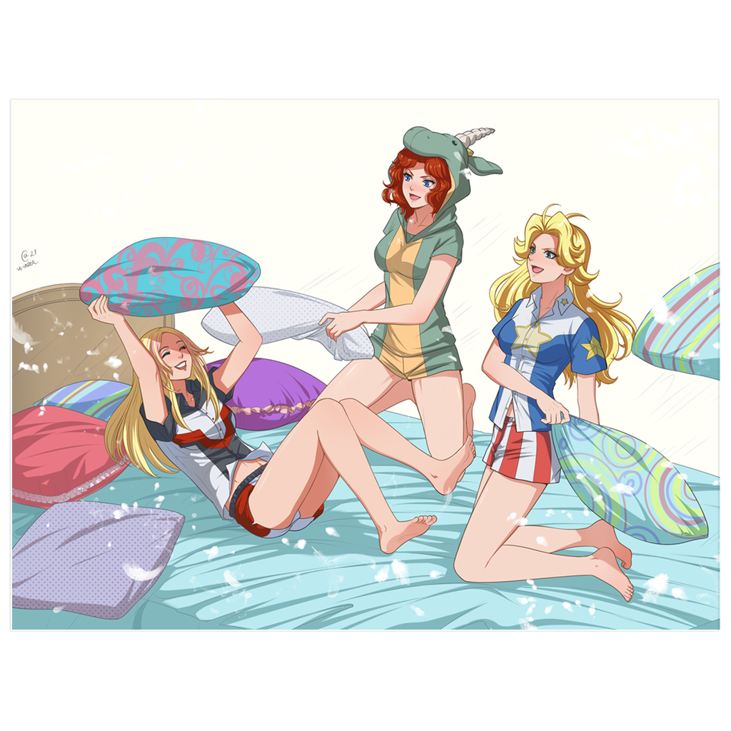 Pillow Fight Print