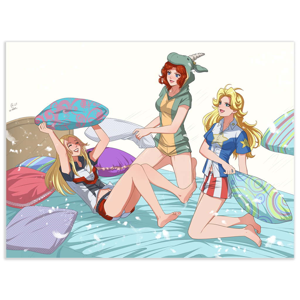 Pillow Fight Print