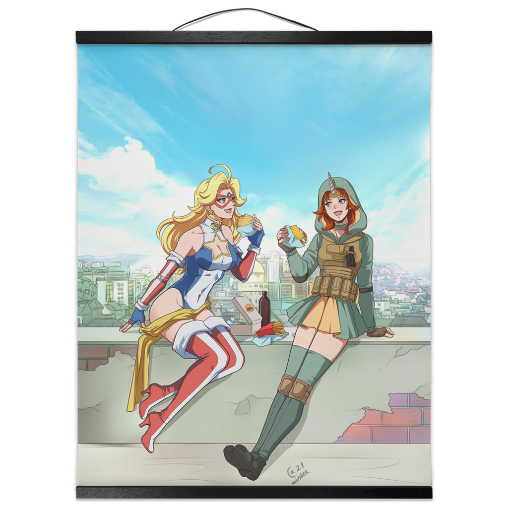 Burger Break Wall Scroll