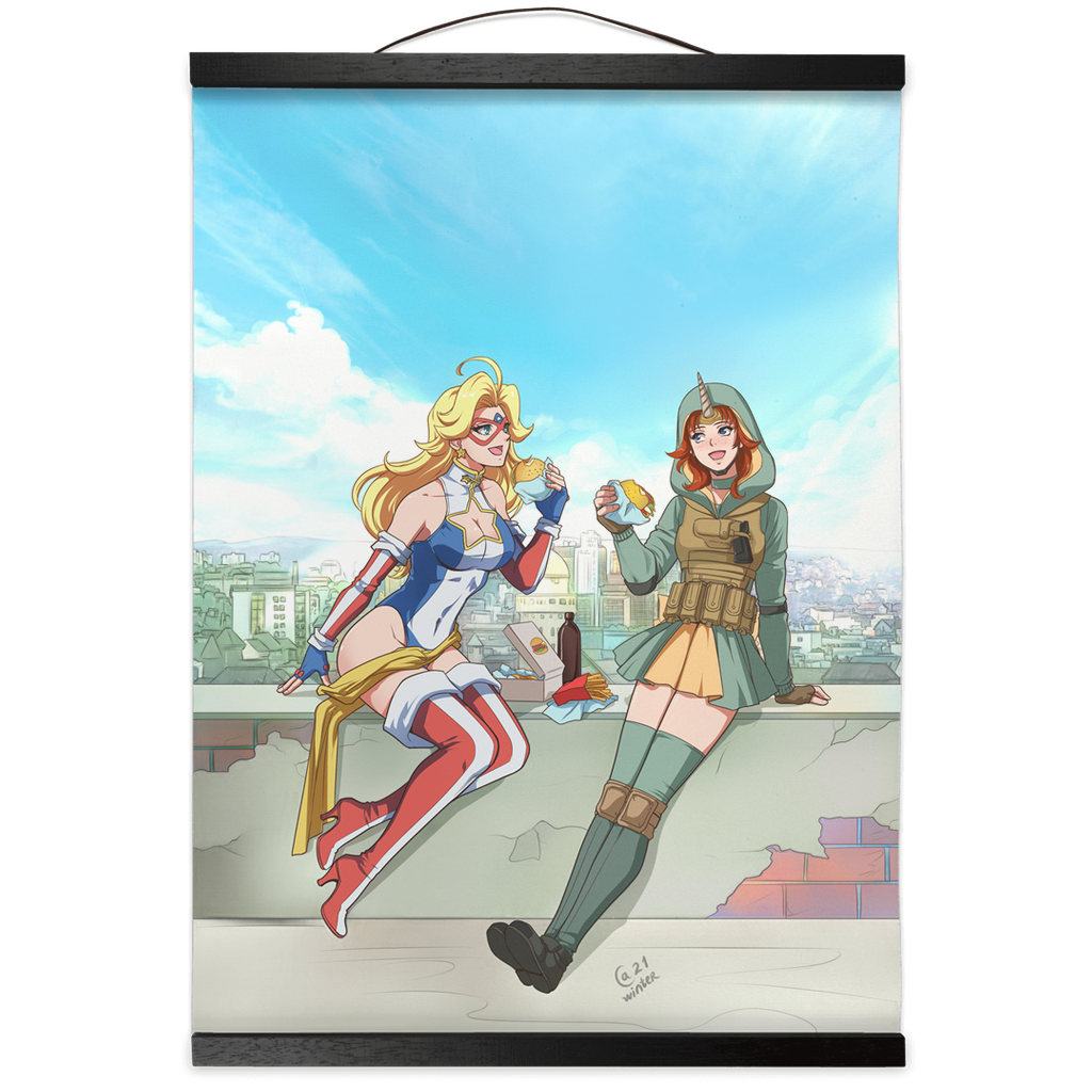 Burger Break Wall Scroll