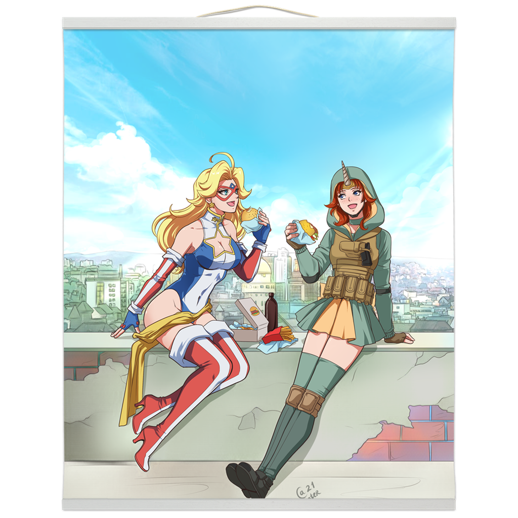 Burger Break Wall Scroll