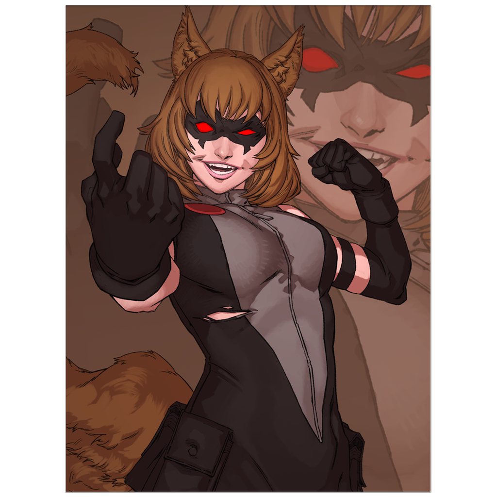 Sinister Squirrel Beckoning Print