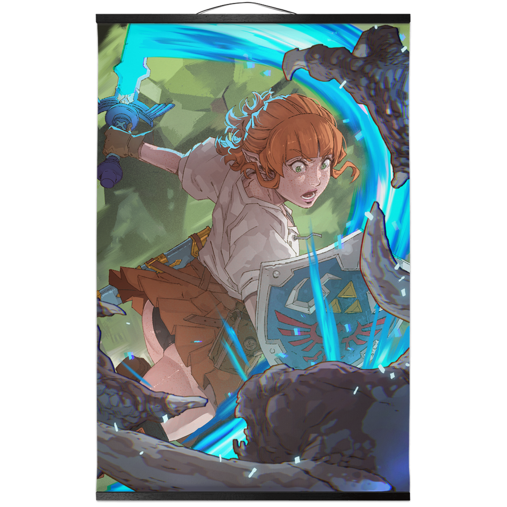 Rinkle in Action Wall Scroll
