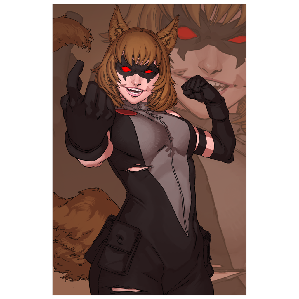 Sinister Squirrel Beckoning Print