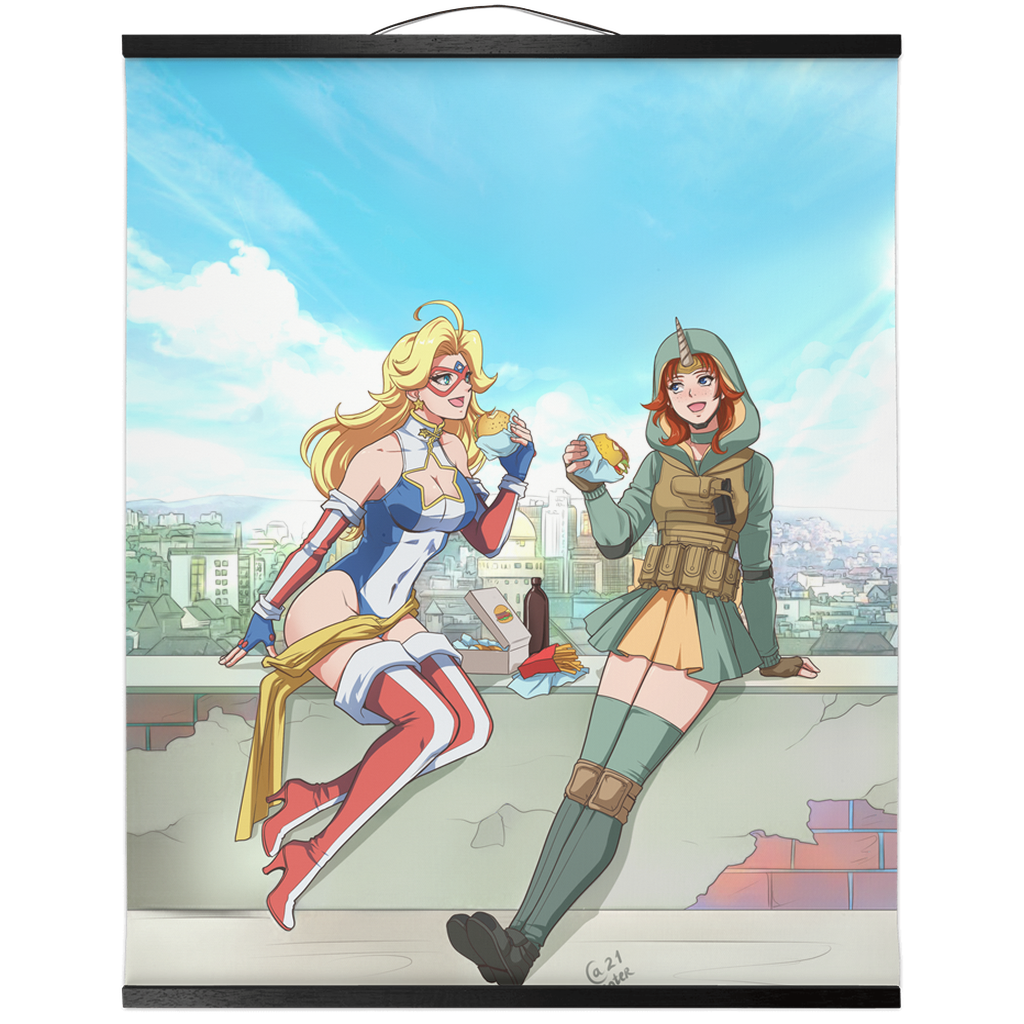 Burger Break Wall Scroll