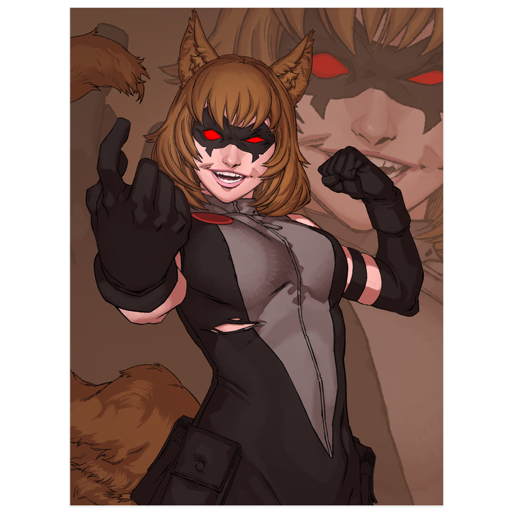 Sinister Squirrel Beckoning Print
