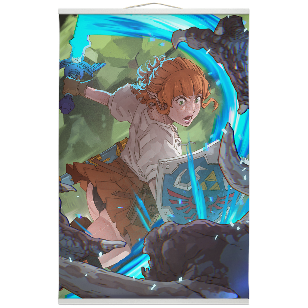 Rinkle in Action Wall Scroll