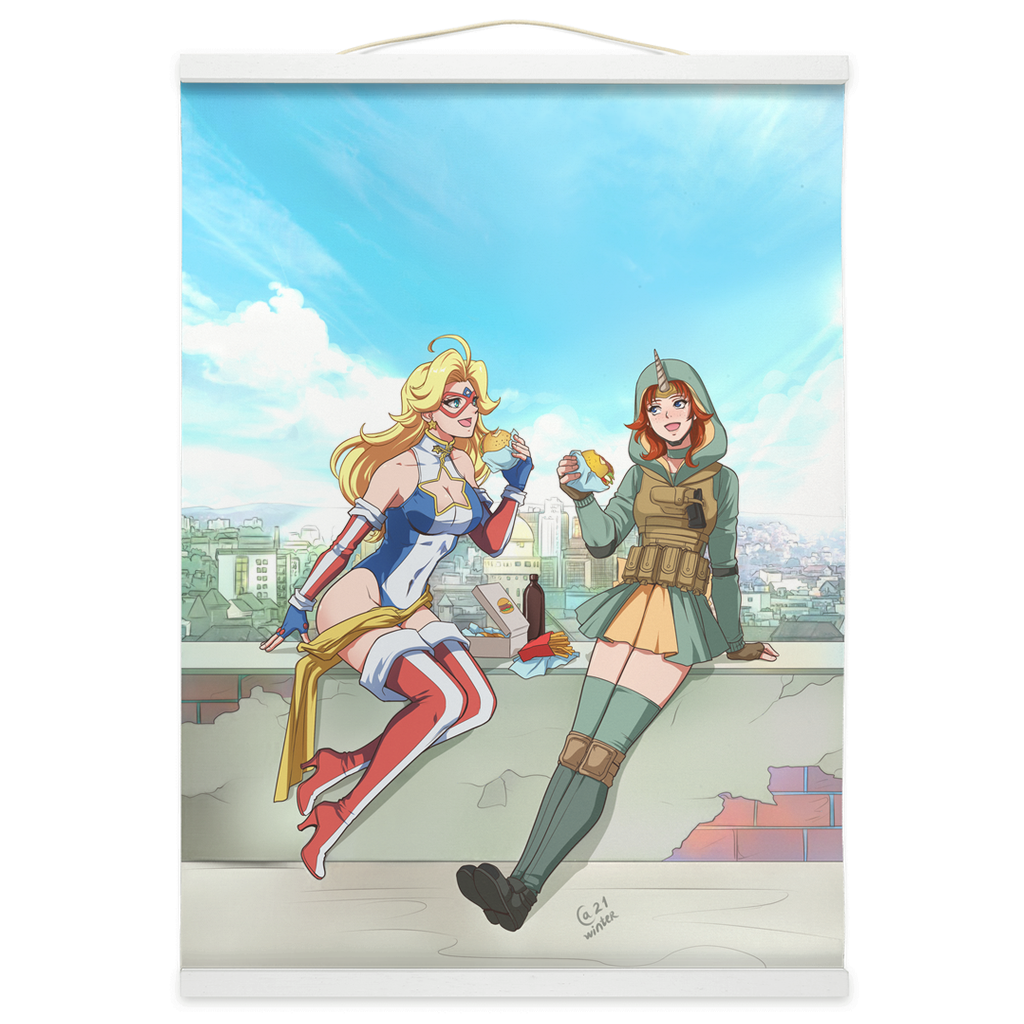 Burger Break Wall Scroll