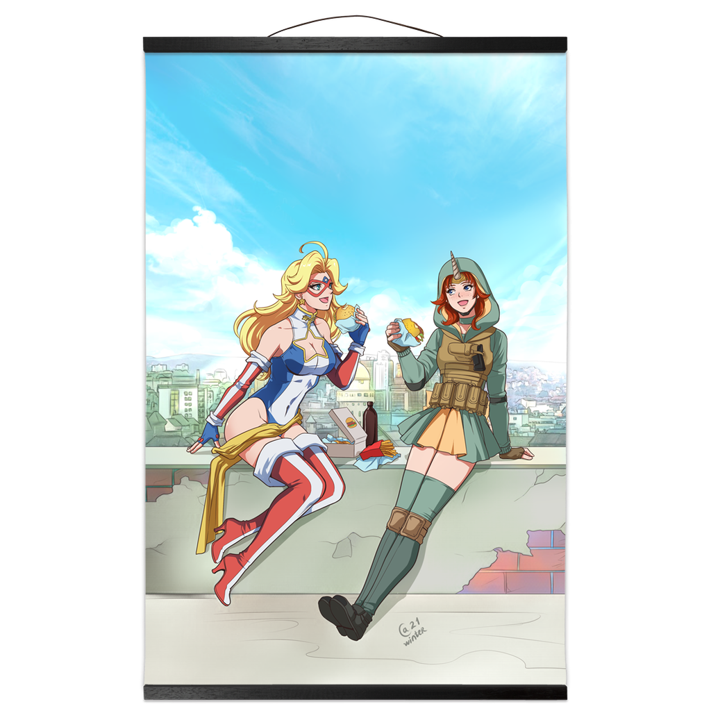 Burger Break Wall Scroll