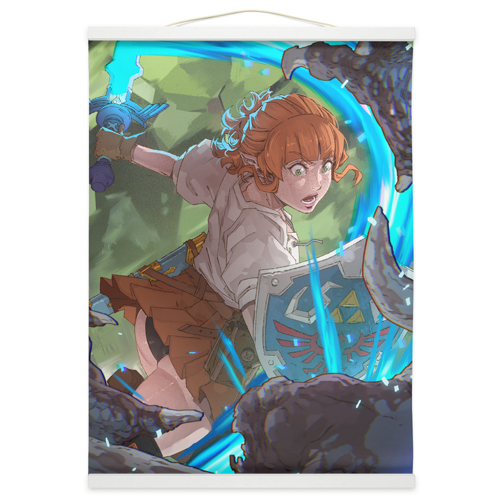 Rinkle in Action Wall Scroll