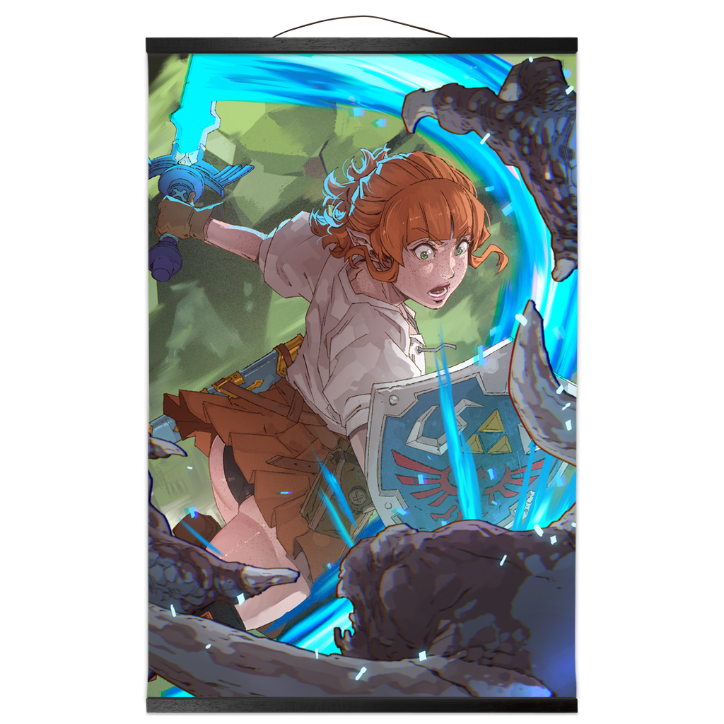 Rinkle in Action Wall Scroll